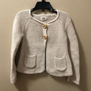 Mini Boden Girls Sz 2-3 Beige Cardigan Sweater